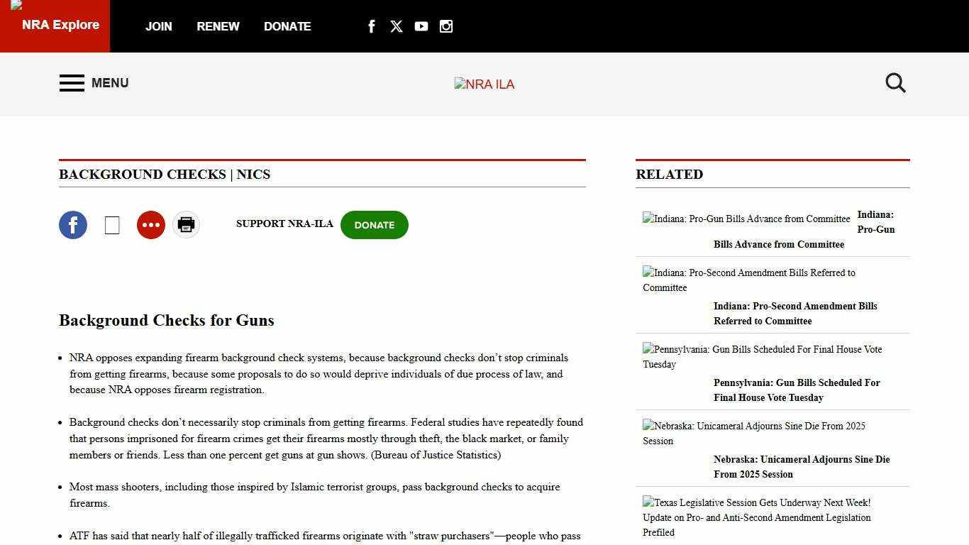 NRA-ILA Background Checks NICS